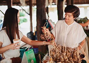 WOMEN SHOPPING AT CENTRAL MARKET
