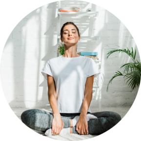 Woman doing yoga in the sun Pure Encapsulations